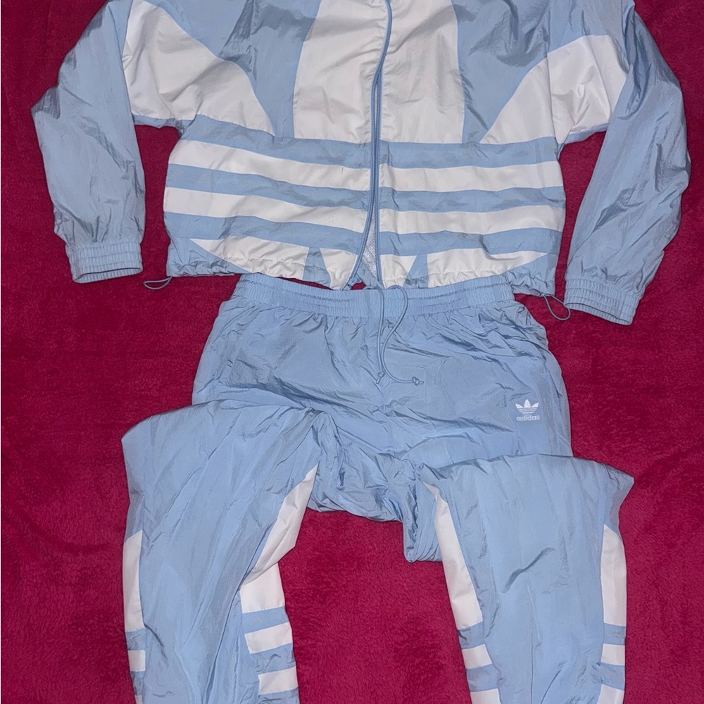 Adidas Sky Blue and White Athletic Set